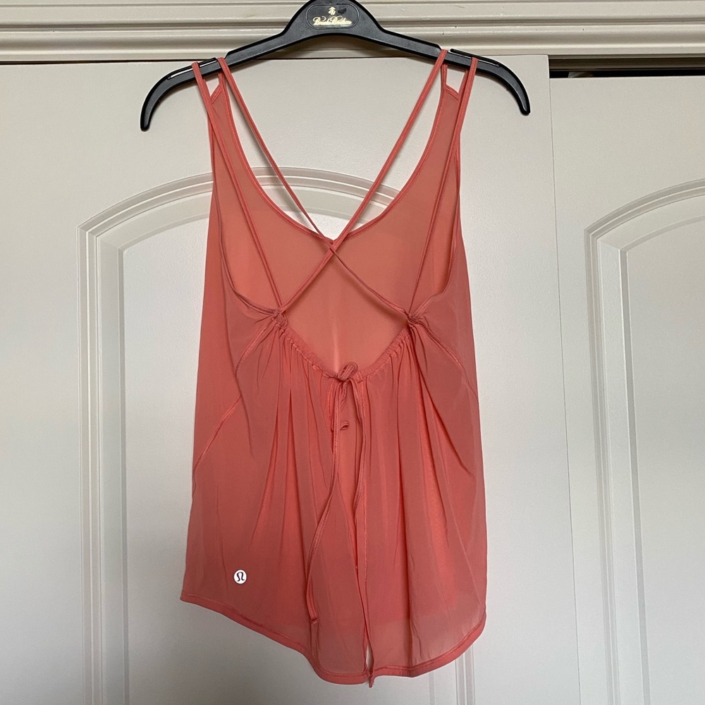 Lululemon Peach Mesh Top Sz 6